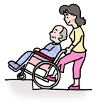 （２）キャスターを上げて、後ろに引く